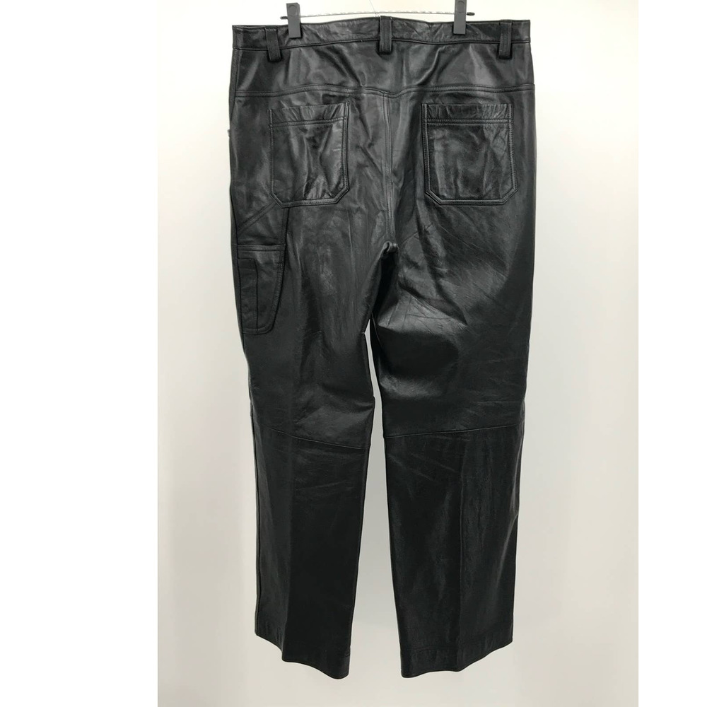 Wilsons Leather Black Men's Cargo Leather Pants - Picture 6 of 8